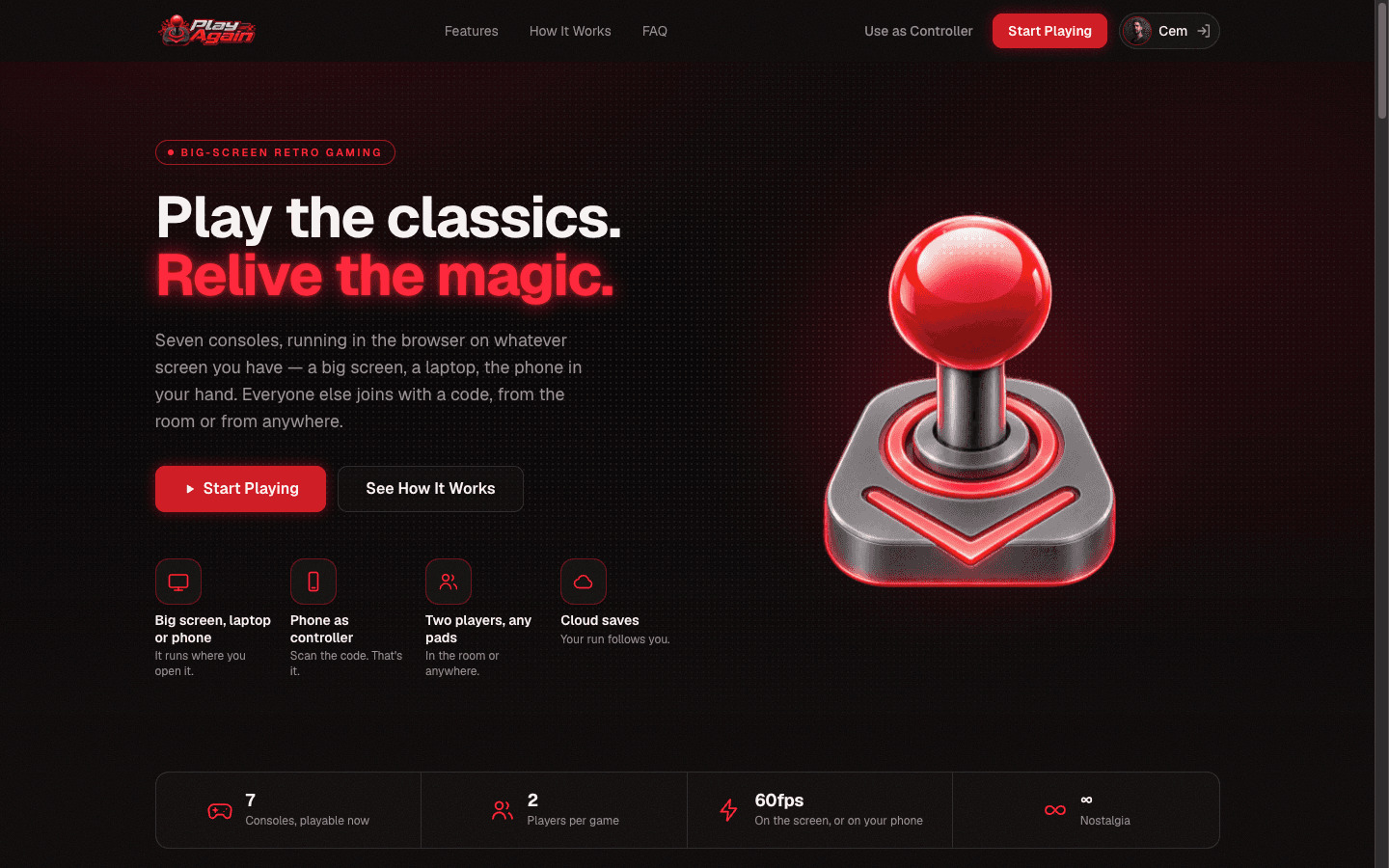 PlayAgain interface