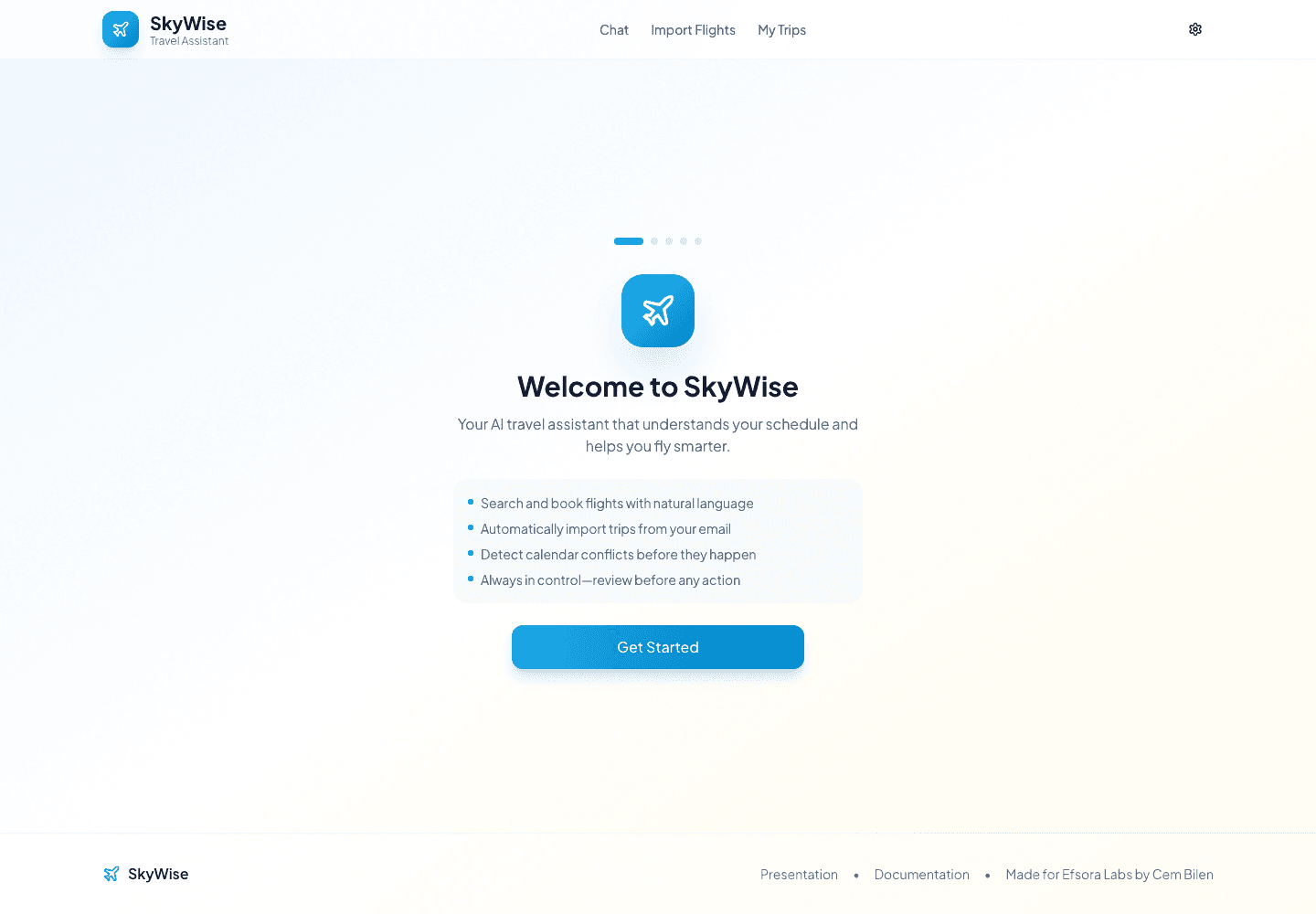 Onboarding flow from the interactive prototype.